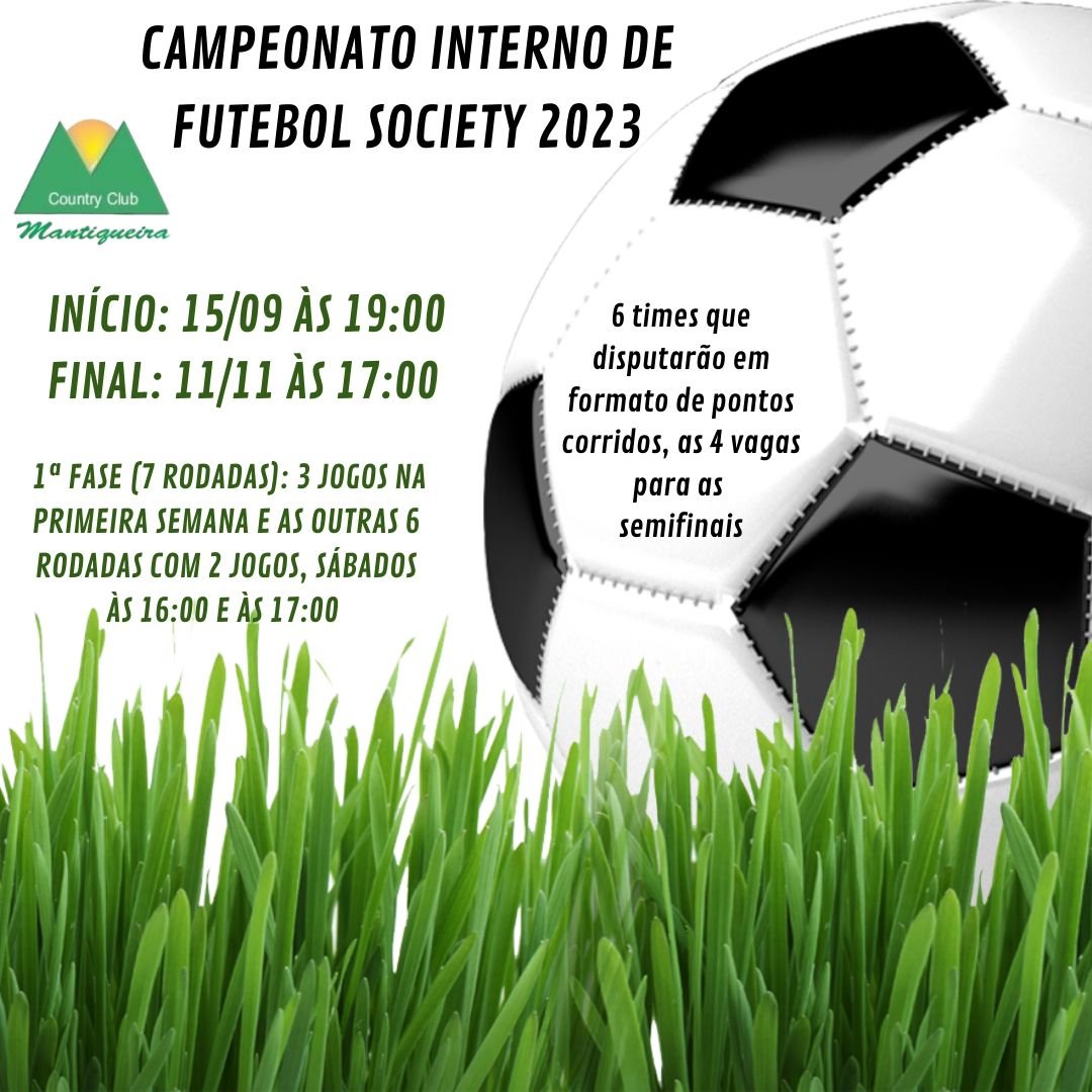 Nesta sexta (15) tem 2ª rodada do Campeonato de Futebol Society